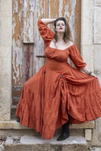 Gitana Dress in Terracotta