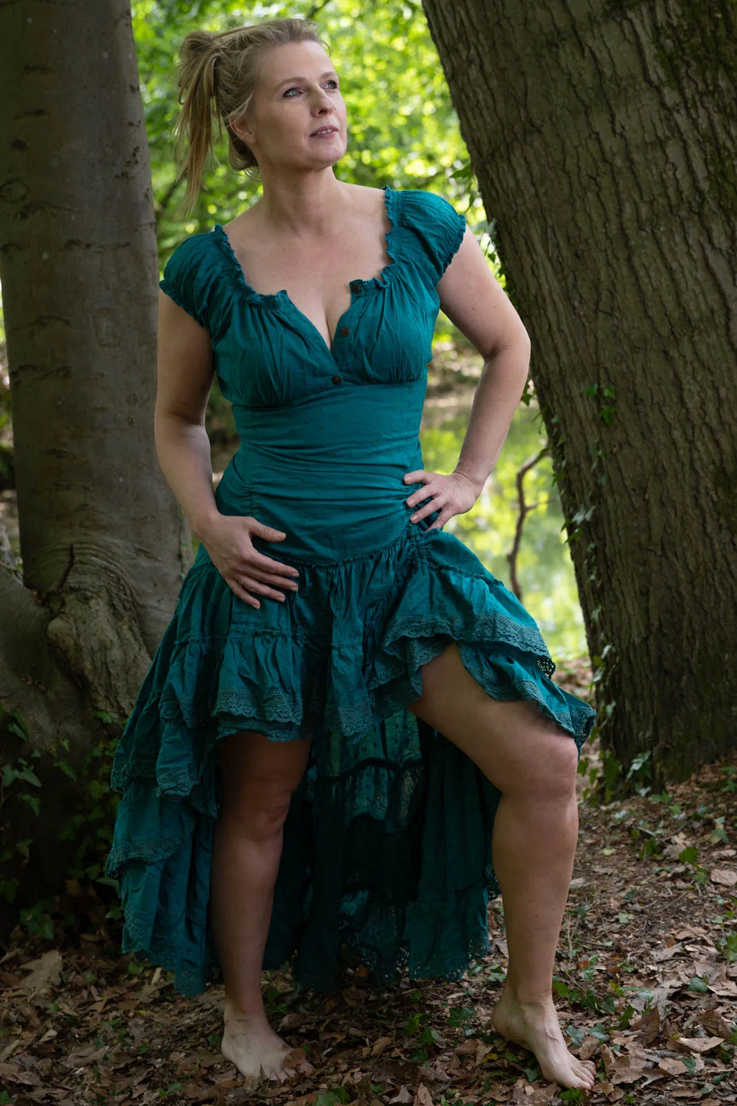 De Lolita Jurk - Turquoise - broderie