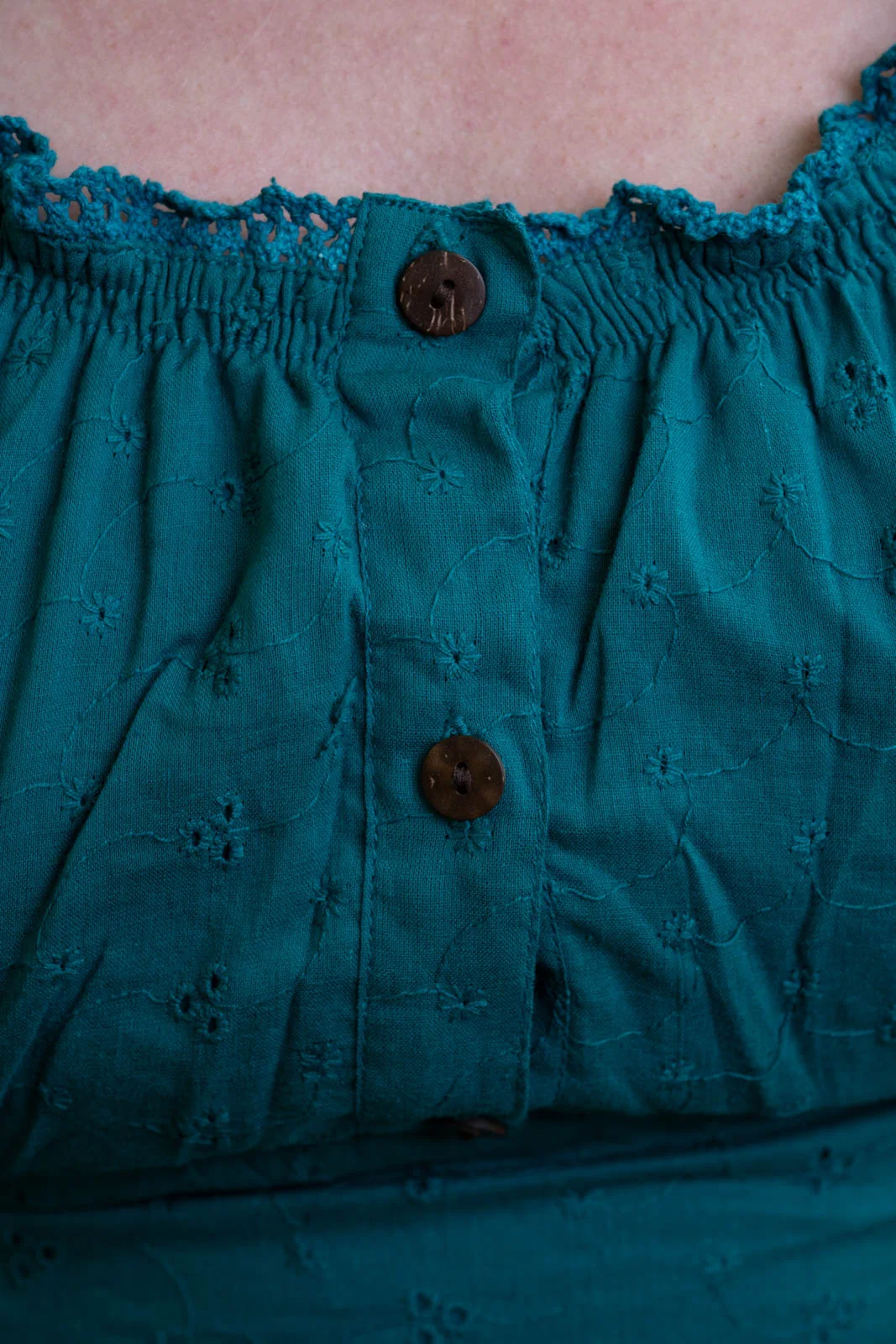 De Lolita Jurk - Turquoise - broderie - Afbeelding 4